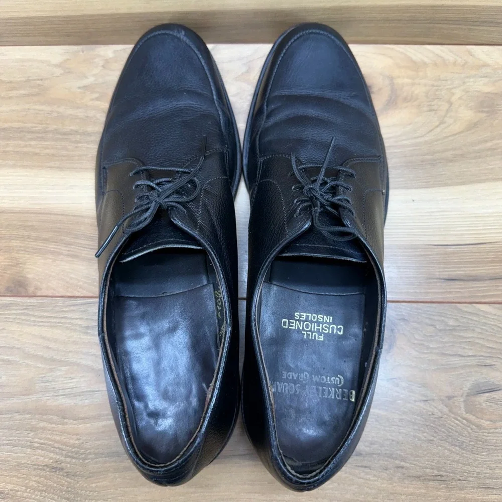 Berkeley Square‎ Custom Grade Mens 11 B/AA Black Leather Dress Shoes Oxfords